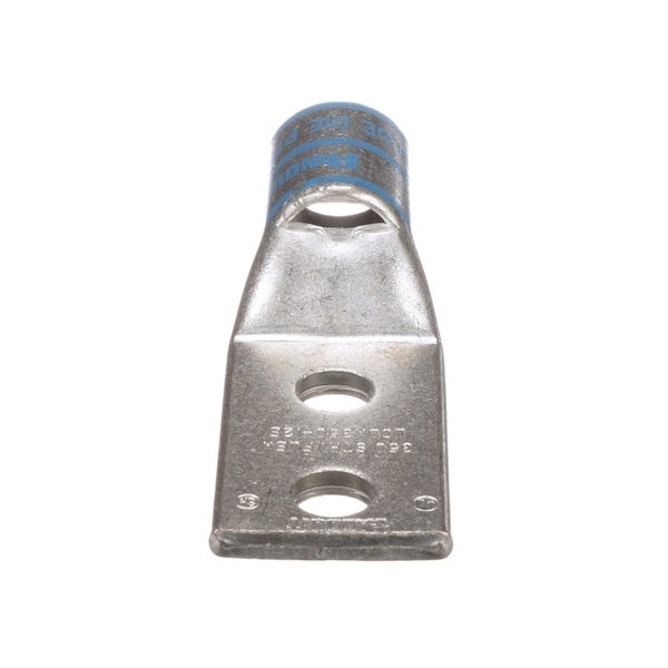 One-Hole Compression Lug, 1 to 2 in Stud, Standard Barrel, Copper, Blue